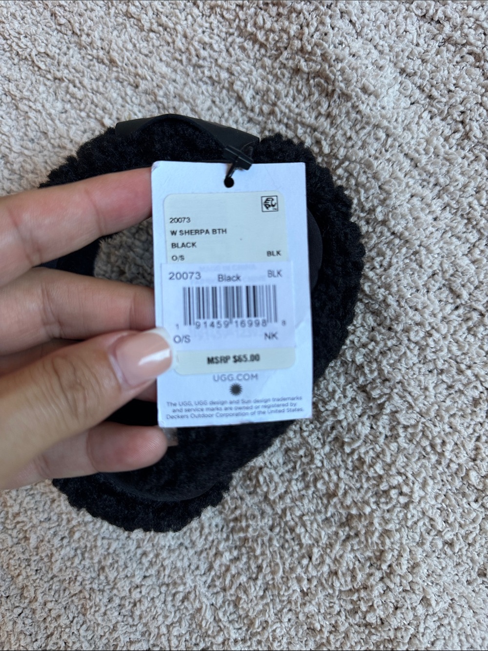 UGG Sherpa Black Ear Muffs Toddler